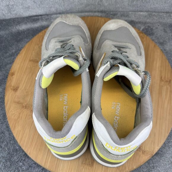 New Balance 574 Shoes Womens Size 9 Gray Yellow Suede Mesh ENCAP Casual WL574CM2 - Picture 5 of 9